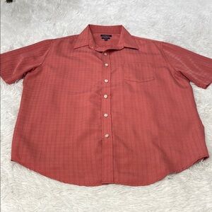 Croft & Barrow Red Casual Button Down Shirt MENS SIZE L